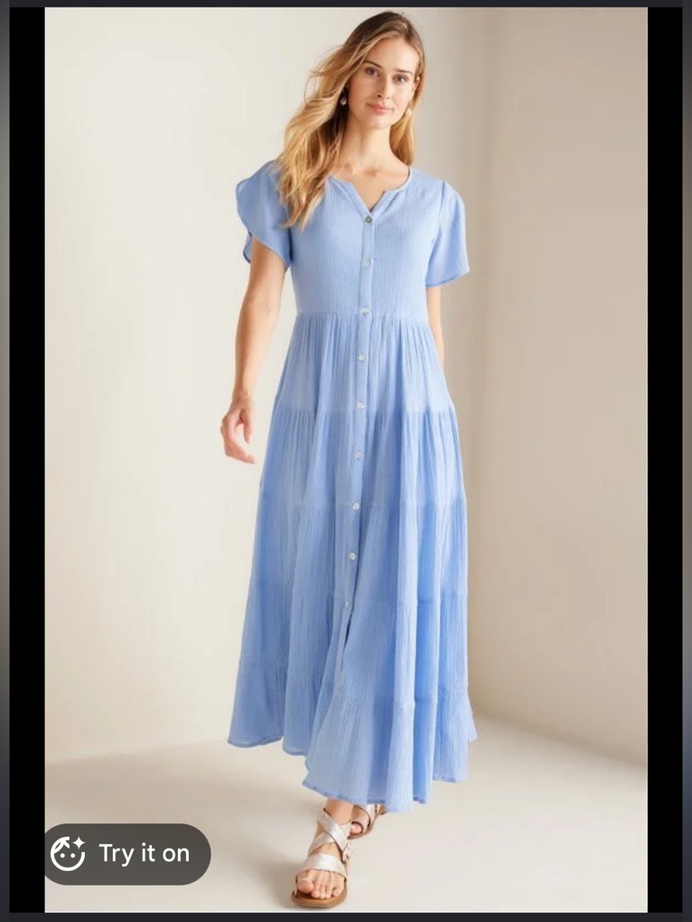 NWOT Soft Surroundings Delfos Gauze Dress